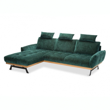 Canapele - Canapea eleganta cu lounger Nicea 268x171 cm, tapiterie personalizabila, picioare metalice , NICEA CORNER SIMPL ST A1 - Gala Collezione