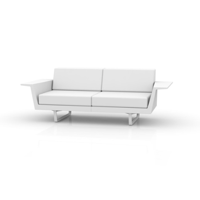Canapele grădină - Canapea exterior premium Delta, 2 locuri 204x88x72 cm, rasina de polietilena, structura aluminiu, 76009F - Vondom