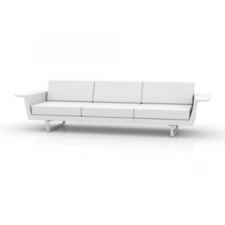 Canapele grădină - Canapea exterior premium Delta, 3 locuri 280x88x72 cm, rasina de polietilena, structura aluminiu, 76010 - Vondom