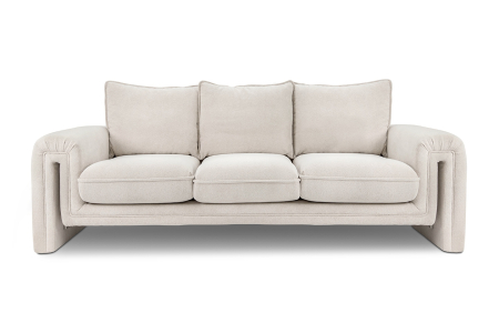Produse - Canapea Kelly 230x86x90 cm, Țesătură Șenilă Bej - King Home