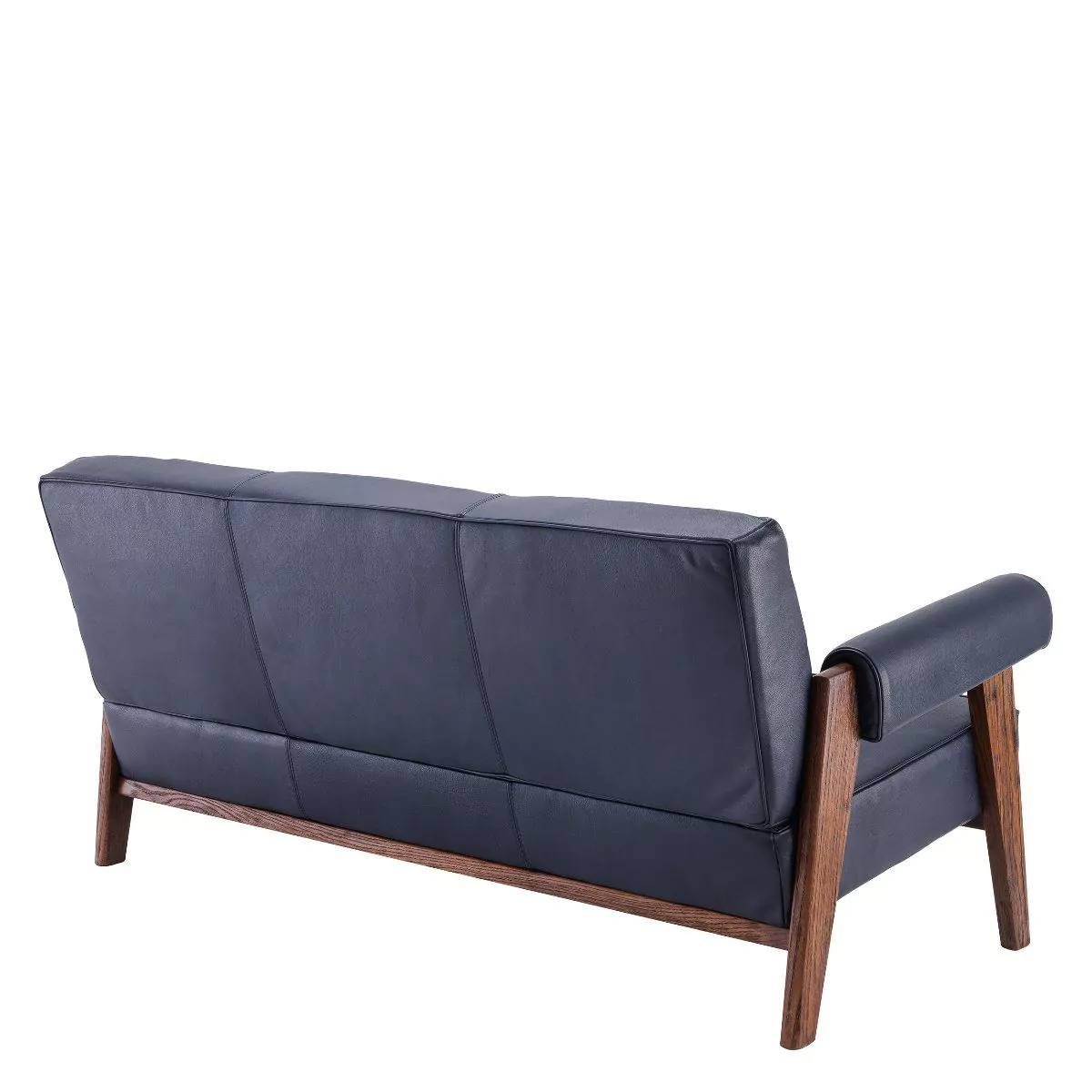 Canapea Milo, Piele de bivol albastra, 160x78xh74 cm, picioare din lemn masiv de stejar | Eichholtz - 114502 [4]