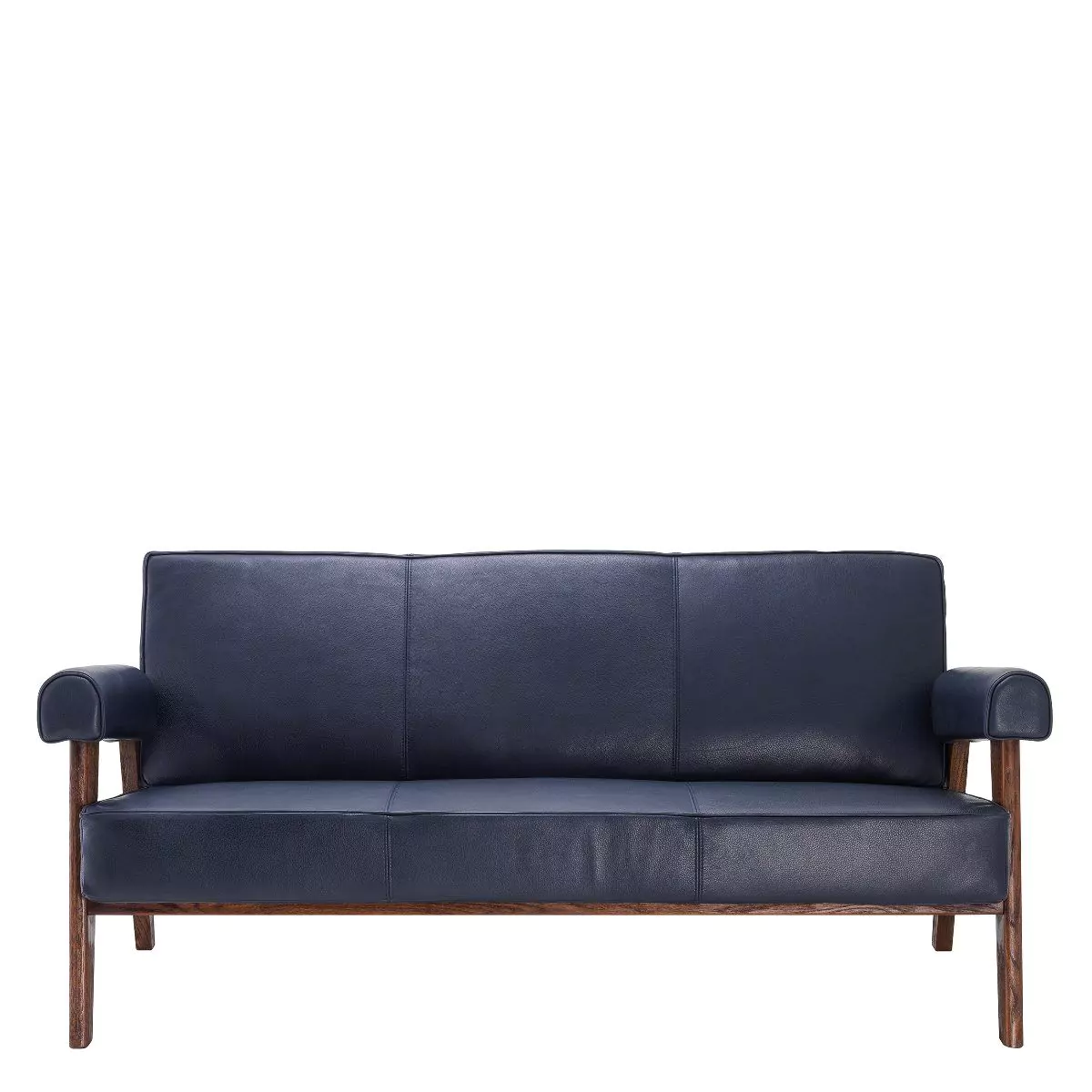 Canapea Milo, Piele de bivol albastra, 160x78xh74 cm, picioare din lemn masiv de stejar | Eichholtz - 114502 [1]