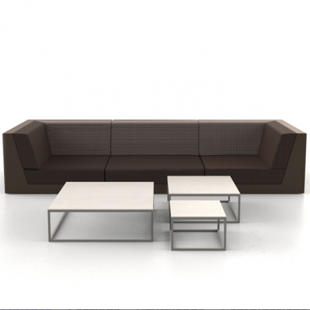 Canapele grădină - Canapea modulara premium Pixel pentru exterior, 303x101 cm, PIXEL MODULAR - Vondom