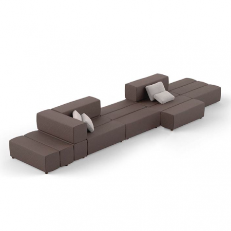 Canapele grădină - Canapea modulara premium Tablet pentru exterior, 519x137 cm, TABLET MODULAR - Vondom