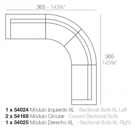 Canapea modulara premium Vela pentru exterior, 305x465 cm, VELA MODULAR - Vondom [2]