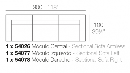 Canapea modulara premium Vela pentru exterior, 305x465 cm, VELA MODULAR - Vondom [10]