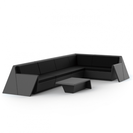 Canapele grădină - Canapea modulara premium Rest pentru exterior, 390X210 cm, REST MODULAR - Vondom