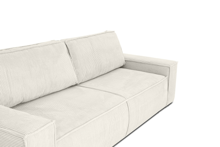 Canapea Pillow 255x102x90 cm, Țesătură Sztruksowa Poso 38 Bej Deschis - King Home [8]