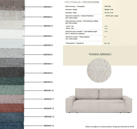 Canapea Pillow 255x102x90 cm, Țesătură Sztruksowa Poso 38 Bej Deschis - King Home [15]
