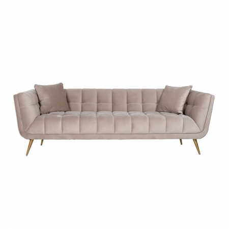 Canapea premium catifea negru/bej design modern Loki, picioare aurii din otel inoxidabil, 230 cm, S5126 ANTRACIET VELVET - Richmond Interiors [9]