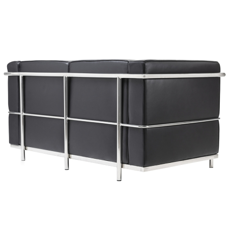 Canapea Soft Lc2 130x70x70 cm, Piele Naturală Italiană Negru - King Home [6]