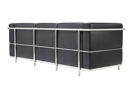 Canapea Soft Lc2 180x70x70 cm, Metal Negru - King Home [6]