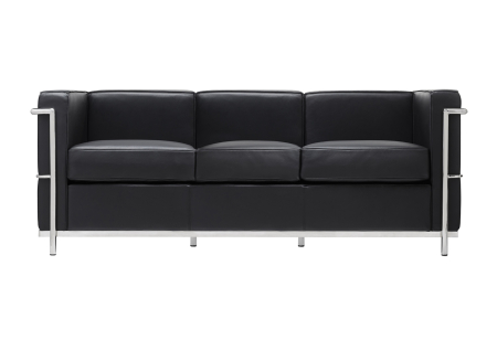 Canapele - Canapea Soft Lc2 180x70x70 cm, Metal Negru - King Home