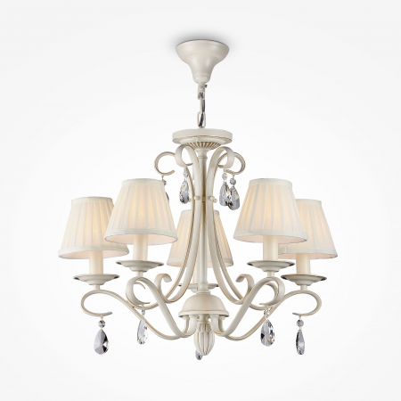 Lustre - Candelabru Brionia ARM172-05-G, 5xE14, bej+alb, IP20, Maytoni
