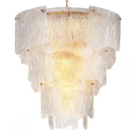 Promotii -   Candelabru Asinara L din sticlă texturată clară 118763 EICHHOLTZ