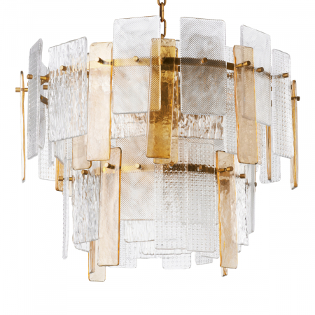   Candelabru Cassiano structură sticlă finisaj alamă antică 119356 EICHHOLTZ [1]