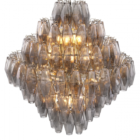   Candelabru Benini L finisaj nichel sticlă fumurie 115533 EICHHOLTZ [2]
