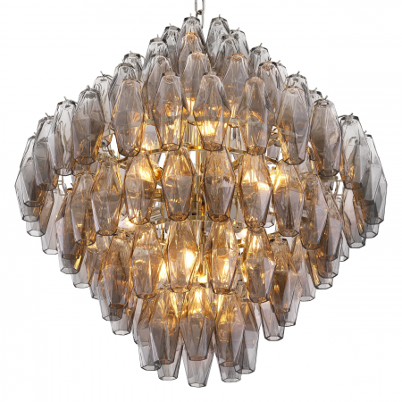   Candelabru Benini L finisaj nichel sticlă fumurie 115533 EICHHOLTZ [1]