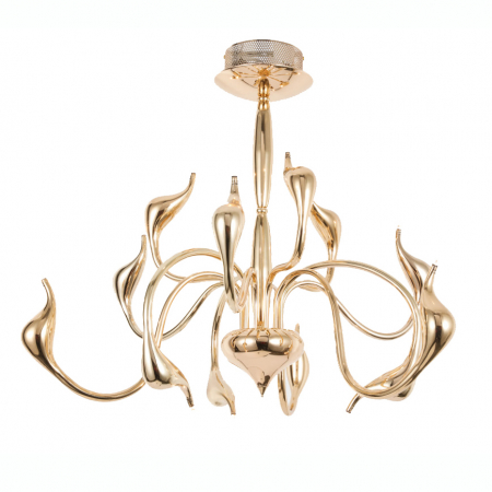 Lustre - Candelabru de lux Charles, auriu/negru/crom/alb, metal, design elegant modern, AZ 2568 - Azzardo