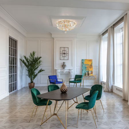 Candelabru Basfor DIA100-CL-03-G, 3xE14, auriu+transparent, IP20, Maytoni [1]