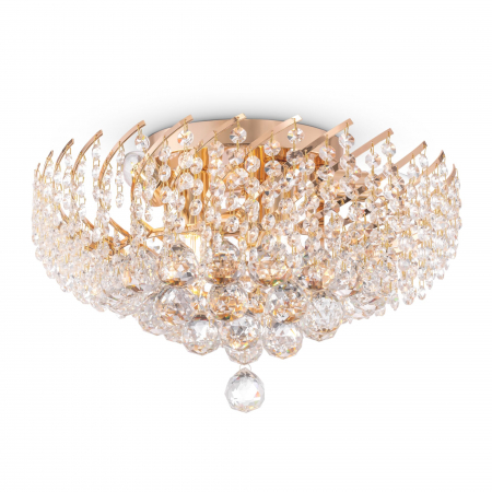 Candelabre - Candelabru Karolina DIA120-06-G, 6xE27, auriu+transparent, IP20, Maytoni