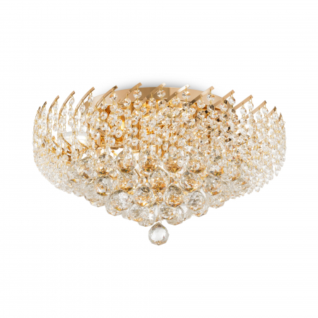 Lustre Living - Candelabru Karolina DIA120-09-G, 9xE27, auriu+transparent, IP20, Maytoni
