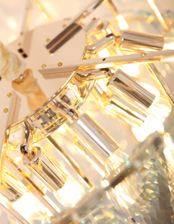 Candelabru rotund din cristal Riggs Ø65 cm stil clasic, detalii aurii, P0269 - Maxlight [1]