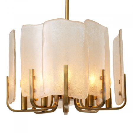 Produse -   Candelabru Serrano finisaj din alamă vintage sticlă lucrată manual 118306 EICHHOLTZ