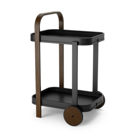Produse - Cărucior de Servire din Lemn Negru, Orzechowy, 53x44x80cm, Umbra 1015392-048