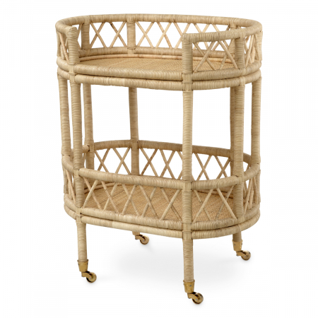 Produse -   Carucior mobil Dorini din rattan natural 118477 EICHHOLTZ