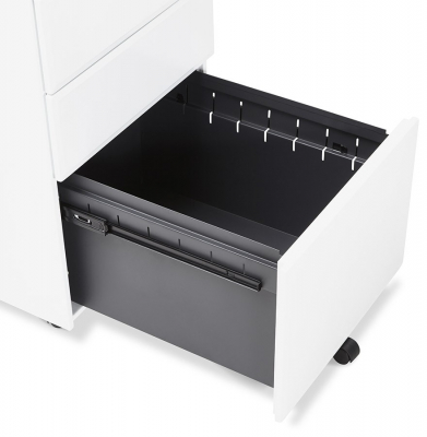 Casetiera alba metal cu 3 sertare OFFICIO 40x52 cm cu incuietoare, OA00130WH - Kokoon [14]