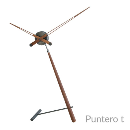 Produse - Ceas de masa Puntero T Ø74 cm stil minimalist, lemn nuc/grafit, PUT0000N - NOMON