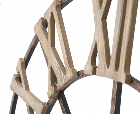 Ceas de perete Jons design industrial Ø 63,5/71.5X4 cm, metal/MDF [1]