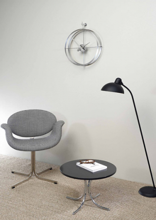 Ceas de perete lux Dos Puntos Ø 43 cm, crom/lemn, DPN - NOMON [4]