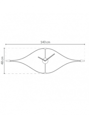 Ceas de perete lux Look fibra de sticla cu elemente din lemn de nuc, LON000NN - NOMON [4]