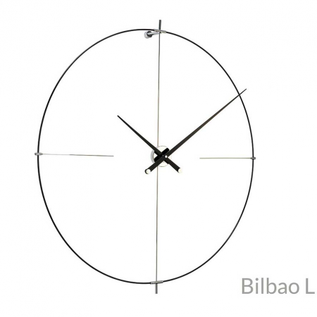 Ceas de perete lux nuc/alb/negru Bilbao Ø 105 cm, inel fibra de sticla, BIN000NN - NOMON [5]
