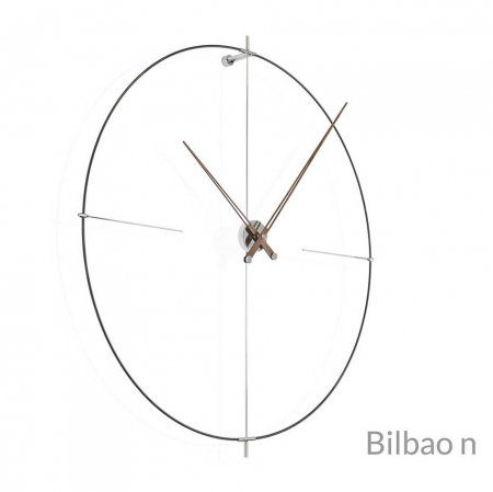 Ceas de perete lux nuc/alb/negru Bilbao Ø 105 cm, inel fibra de sticla, BIN000NN - NOMON [1]