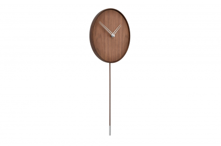 Ceas de perete pendul lux auriu/crom Swing Ø 34 cm, lemn masiv, ace metal, SWII - NOMON [1]
