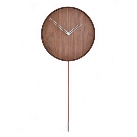 Ceasuri decorative - Ceas de perete pendul lux auriu/crom Swing Ø 34 cm, lemn masiv, ace metal, SWII - NOMON