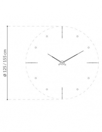 Ceas decorativ de perete auriu/crom Mixto premium Ø 125/155 cm, metal si lemn, MIWP - NOMON [1]