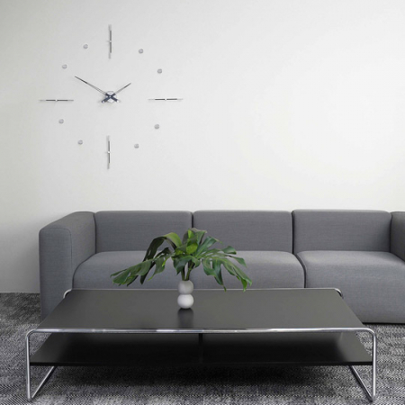 Ceas decorativ de perete auriu/crom Mixto premium Ø 125/155 cm, metal si lemn, MIWP - NOMON [3]