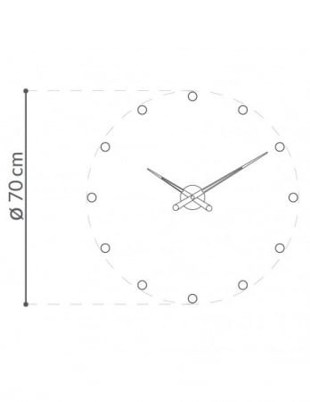 Ceas decorativ de perete auriu Rodon premium Ø 70 cm, metal si lemn, ROD012N - NOMON [1]