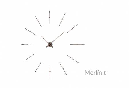Ceas decorativ de perete diverse finisaje Merlin, din metal si lemn, design lux, MEDP120N / MEDG120N - NOMON [4]