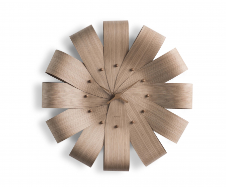 Ceas decorativ de perete rotund lemn nuc/stejar/mixt Ciclo Ø 55 cm, CIMN - NOMON [0]