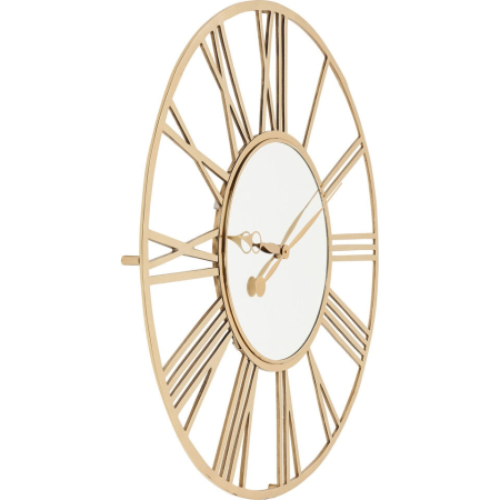 Ceas Decorativ Giant 120x7x120 cm, Oglindă și Oțel Inoxidabil Auriu - Kare Design [1]