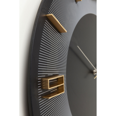 Ceas Decorativ Leonardo 29 48,5x4,5x48,5 cm, MDF și Aluminiu Negru, Auriu - Kare Design [2]