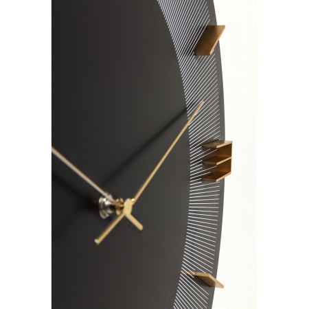 Ceas Decorativ Leonardo 29 48,5x4,5x48,5 cm, MDF și Aluminiu Negru, Auriu - Kare Design [4]