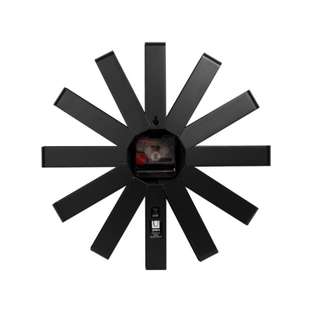 Ceas Decorativ Ribbon 31x6x31 cm, Stalowych Pasków Negru - Umbra [2]