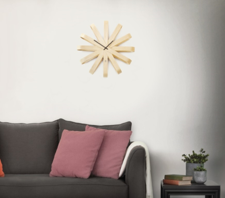 Ceas Decorativ Ribbonwood 52x10x52 cm, Lemn - Umbra [4]