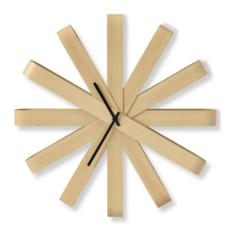 Produse - Ceas Decorativ Ribbonwood 52x10x52 cm, Lemn - Umbra